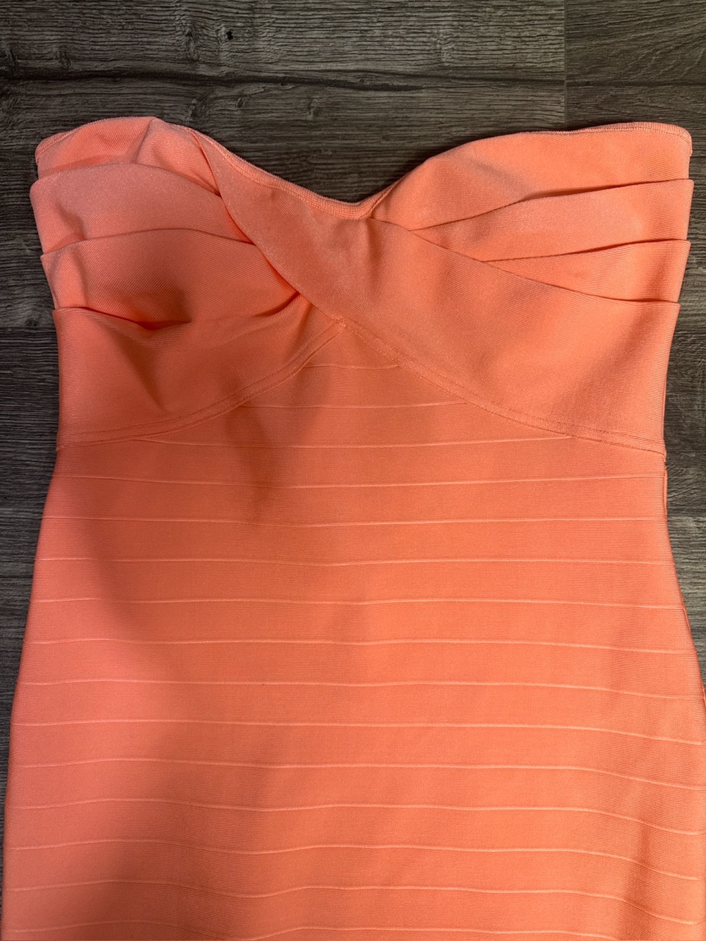 2B bebe Coral Strapless Bandage Bodycon Mini Dress NWT Size L - Picture 4 of 10